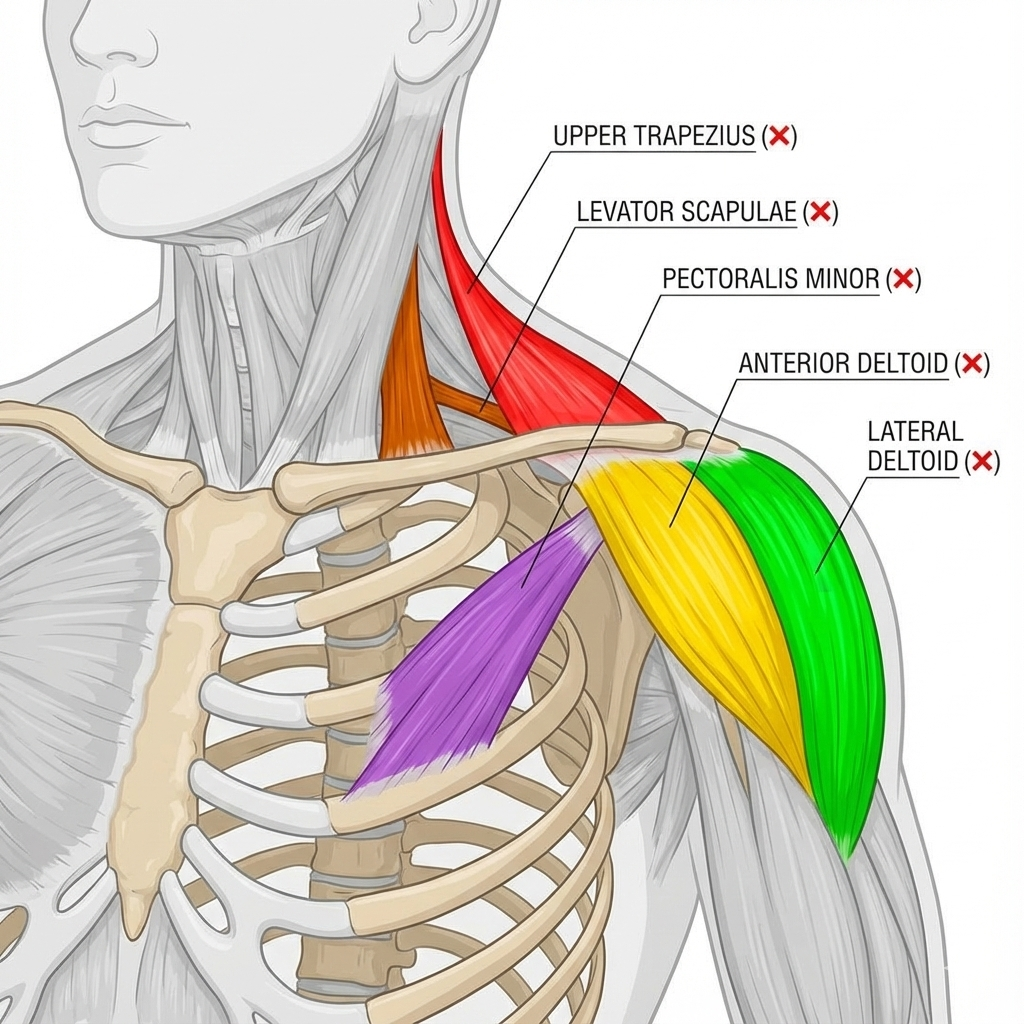Shoulder compensation muscles to avoid upper trap levator pec minor deltoid anatomy